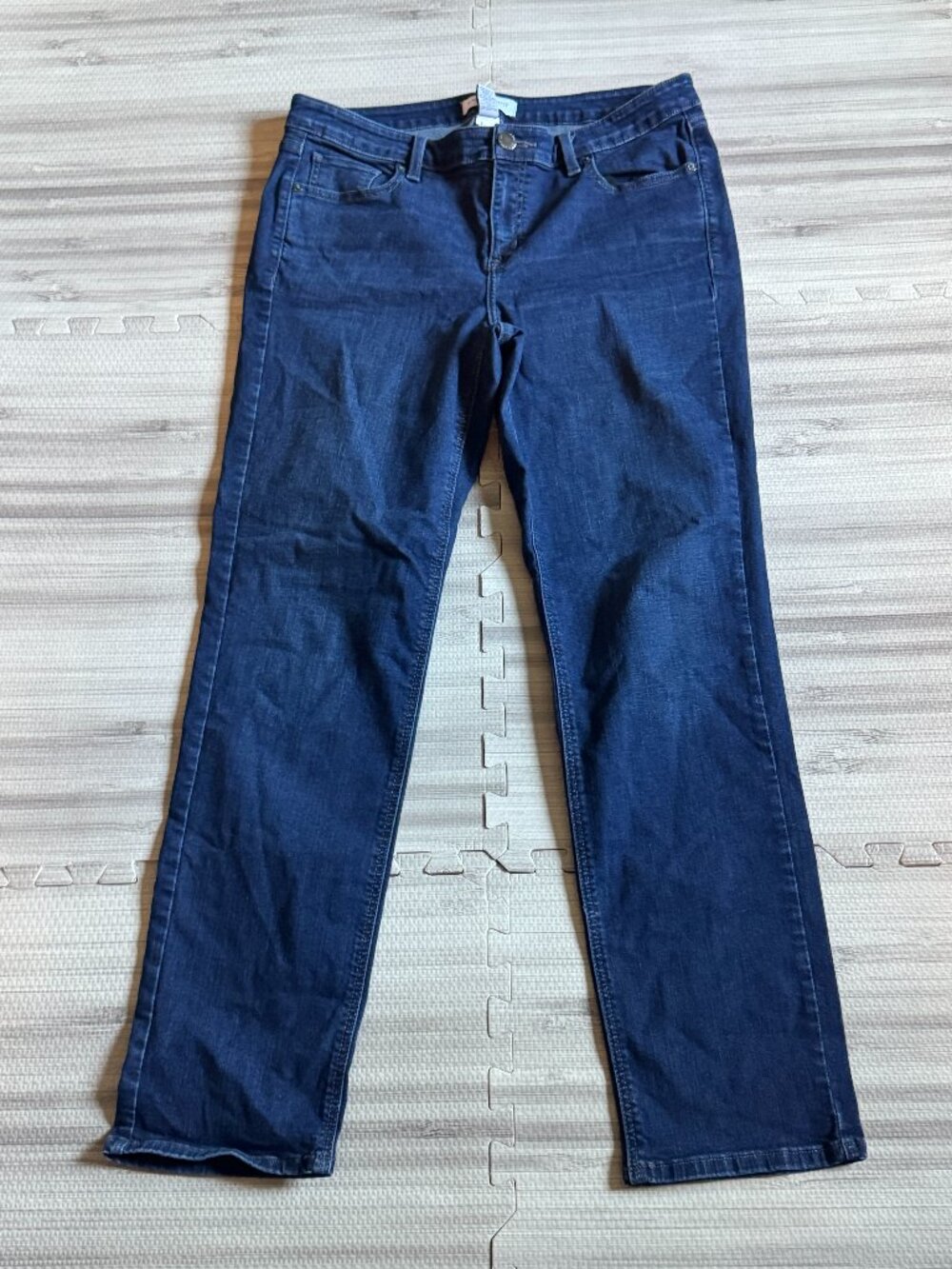Lane Bryant Women's Mid Rise Super Stretch Straight Leg Jeans